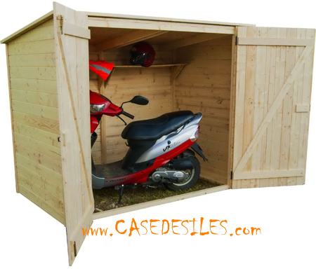 Abri de jardin bois 2.37mc de vélo scooter ED2012